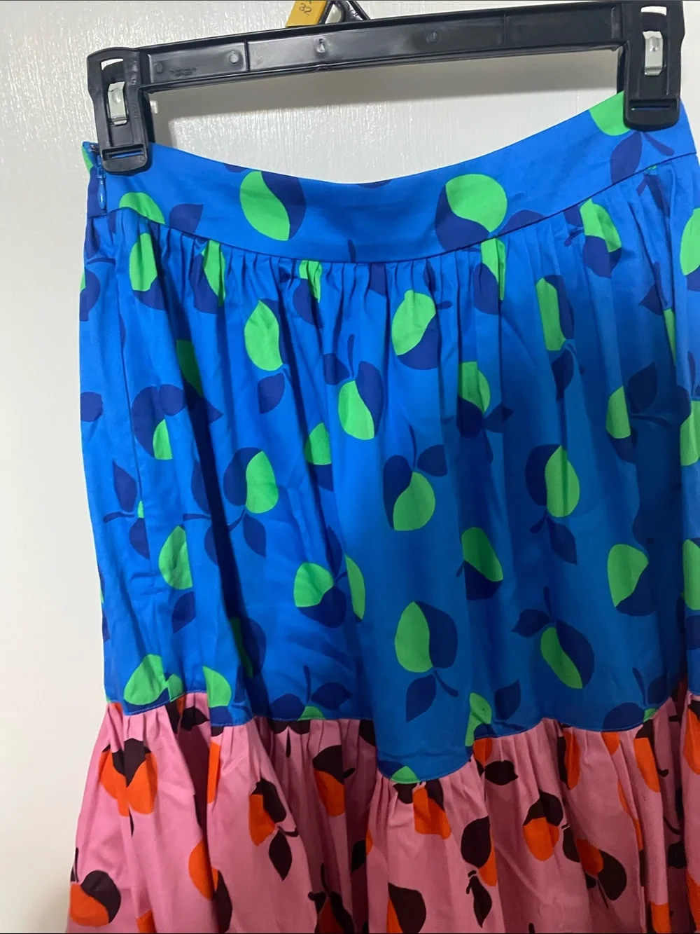 kate spade Vibrant Tiered Maxi Skirt in Blue, Pink & Green
